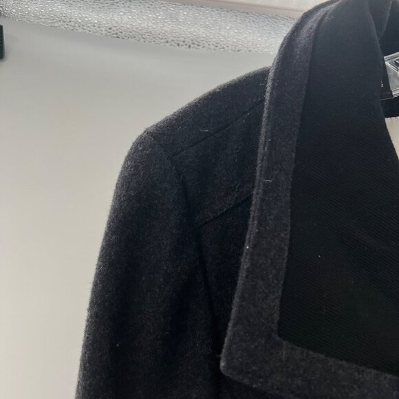 Bar III Women's Zip Up Peacoat Wool Blend Gray/Black Size XS Pockets - Picture 2 of 9
